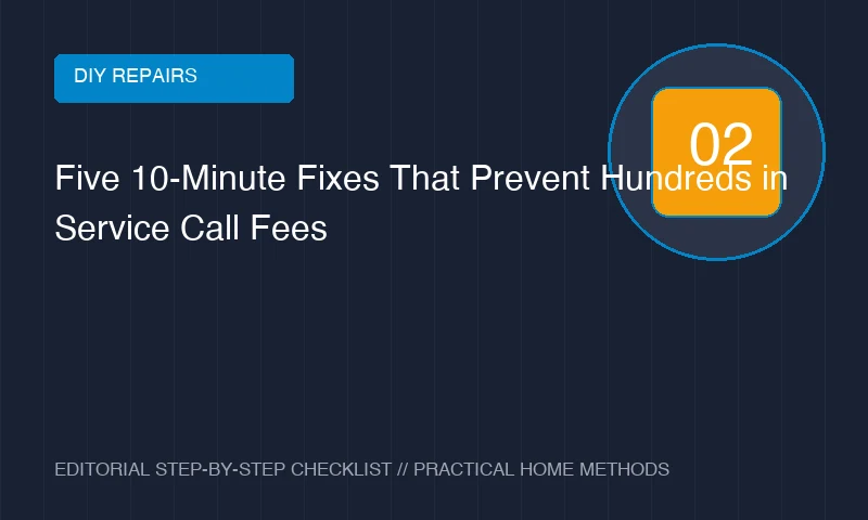 Five 10-Minute Fixes That Prevent Hundreds in Service Call Fees